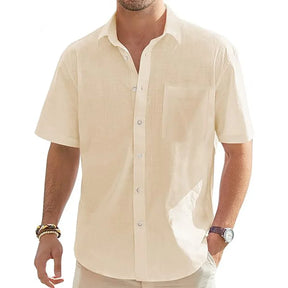 Chemise Décontractée Homme en Coton et Lin