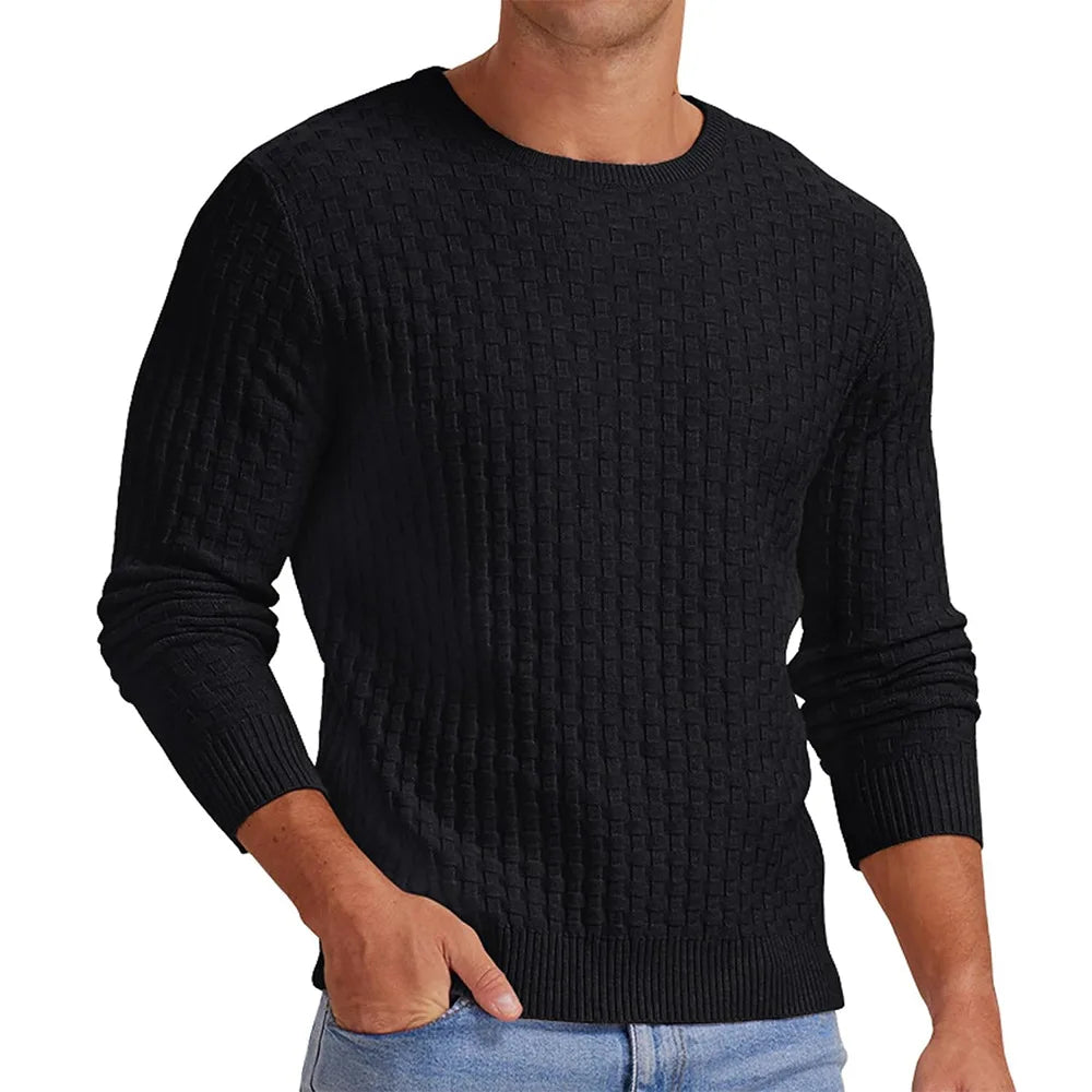 pullover casual em lã