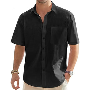 Chemise Décontractée Homme en Coton et Lin