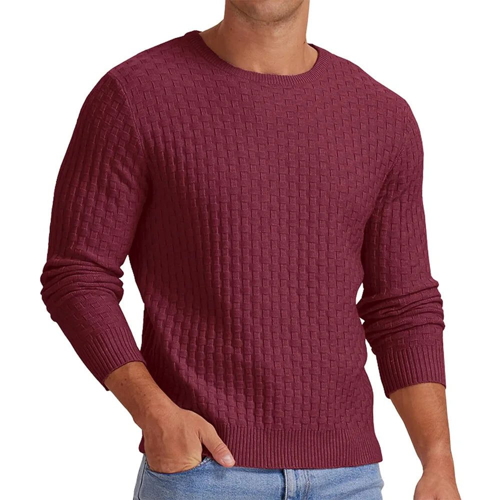 pullover casual em lã