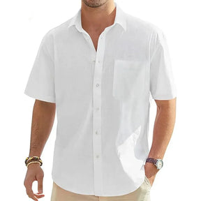 Chemise Décontractée Homme en Coton et Lin